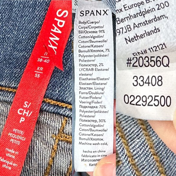 Spanx Ankle Straight Leg Jeans in Vintage Indigo Medium Wash Denim 20356Q - Picture 3 of 13